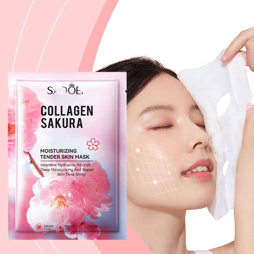 Sheet Mask Collagen - Mascarilla Facial de colágeno Sakura, 5