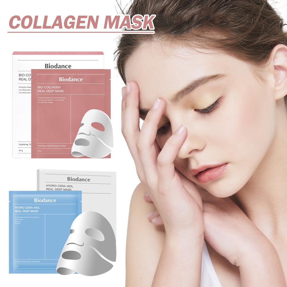Sheet Mask Collagen - Mascarilla facial de hidrogel de colágeno,
