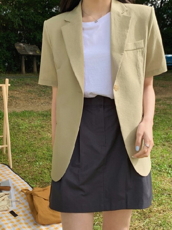 Chaqueta de Traje de Manga Cor - Korean Lifestyle & Kids Boutique reseña y precio