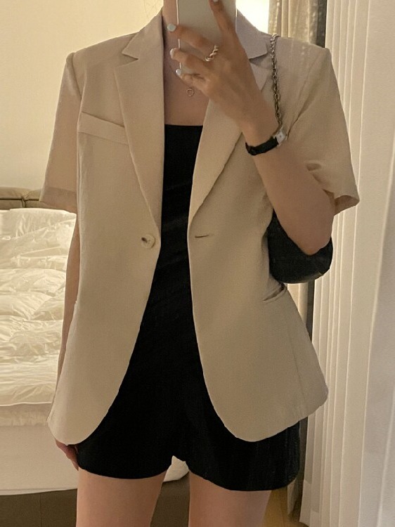 Chaqueta de Traje de Manga Cor - Korean Lifestyle & Kids Boutique reseña y precio